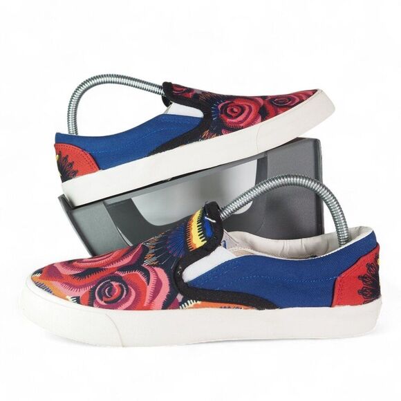 Inkkas Baila Artsy Colorful Floral Canvas Slip-on Sneakers Multicolor Women's 9 - Picture 1 of 11